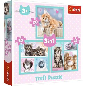 Trefl Puzzle 3v1 - Milé domáce zvieratká / Trefl 34862