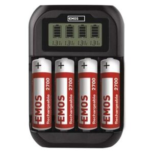 Emos BCN-41D + 4ks 2700 (AA) N9331 - inteligentná nabíjačka batérií + batérie