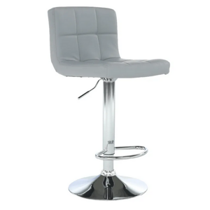 KANDY NEW SI 0000175174 - stolička barová, ekokoža sivá/chróm