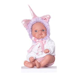 Antonio Juan Antonio Juan 85105-2 Jednorožec fialový - realistická bábika bábätko s celovinylovým te MA7-85105-2