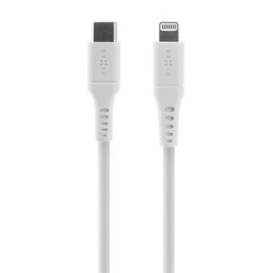 FIXED Liquid silicone kábel USB-C to Lightning PD 1.2m biely FIXDLS-CL12-WH - Datový a nabíjací kábel USB-C - Lightning MFI 60W