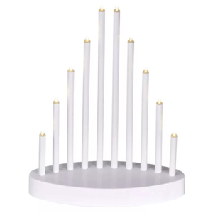 Emos LED svietnik biely, 24.5cm, 3xAA, vnútorný, teplá biela, časovač DCAW01 - Vianočná dekorácia