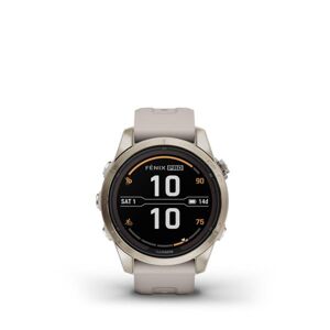 Garmin fenix 7S Pro Sapphire Solar, Soft Gold Stainless Steel, Light Sand Band 010-02776-15 - prémiové multišportové GPS hodinky