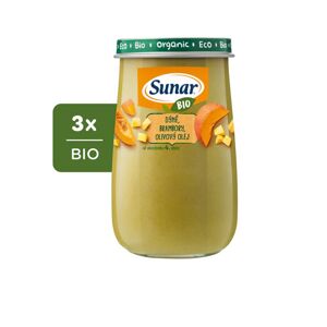 3x SUNAR BIO príkrm tekvica, brokolica, zemiaky, olivový olej 4m+, 190 g VP-F170142