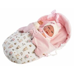 Llorens Llorens 73884 NEW BORN DOEVČATKO- realistická bábika bábätko s celovinylovým telom - 40 c MA4-73884