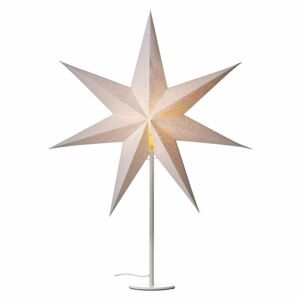 Emos LED hviezda papierová s bielym stojanom, biela, 67x45cm, vnútorná DCAZ06 - Vianočná dekorácia