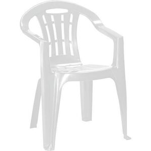 CURVER® MALLORCA BI 802013 - stolička bez podušky, biela, plastová, max 100kg
