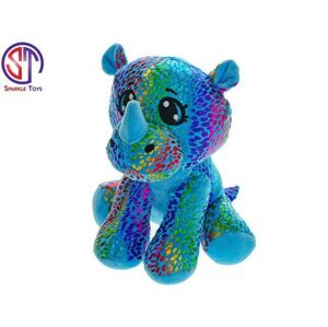MIKRO -  Nosorožec Star Sparkle plyšový modrý 16cm sediaci 93968 - Plysová hracka