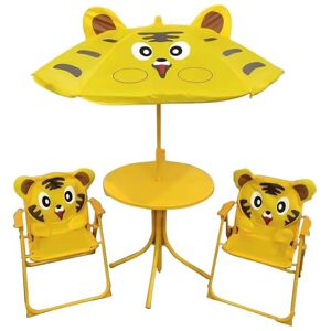 SET LEQ MELISENDA Tigre, TIGER 802550 - Set záhradný, žltý- slnečník 105 cm, stôl 50 cm, 2 stoličky, max. 30kg