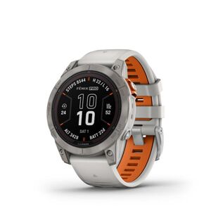Garmin fenix 7 Pro Sapphire Solar, Titanium, Fog Gray/Ember Orange Band 010-02777-21 - prémiové multišportové GPS hodinky