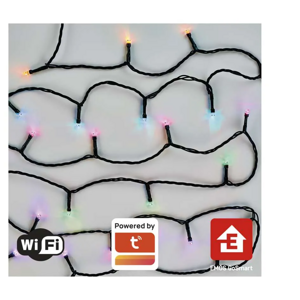 Emos GoSmart LED vianočná reťaz 12m vonkajšia aj vnútorná RGB, programy, časovač, wifi D4ZR02 - Vianočné osvetlenie