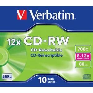 Verbatim CD-RW 10ks, 700MB 12x - CD disk