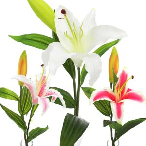 Ľalia kráľovská 55cm biela 91556B - Umelé kvety
