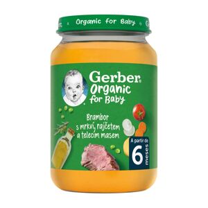 GERBER Organic detský príkrm zelenina s teľacím mäsom 190 g 12525273