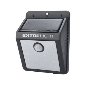EXTOL 43130 Svetlo LED nástenné so solárnym poanelom a pohybovým senzorom, 120lm, 3.7V/1,2Ah Li-ion