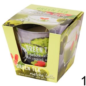 Green tea Matcha Latte (cookies and goji berry) 115g 61196ML - Sviečka voňavá v skle
