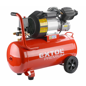 EXTOL 8895320 - Kompresor olejový dvojvalcový, príkon 2,2kW, nádoba 50l, max. 8bar