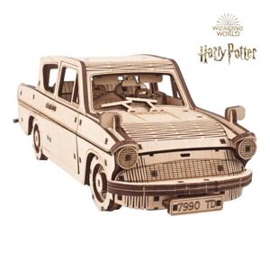 UGEARS 3D drevené mechanické puzzle Harry Potter Lietajúci Ford Anglia UG70102 - 3D skladačka