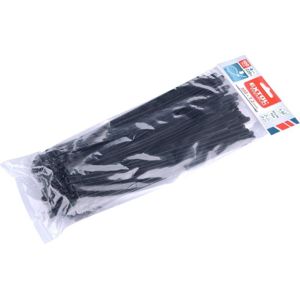 EXTOL - Pásky sťahovacie čierne, rozpojiteľné, 7,2x300mm, 100 ks, max. pr. 80mm, max. nosnosť 22kg