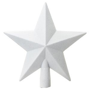 Vianočný špic hviezda glitter 20cm biela 8100579 - Dekorácia