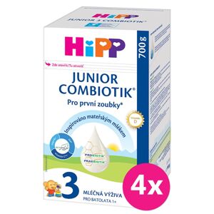 4x HiPP 3 Junior Combiotik® Batoľacie mlieko od uk. 1. roka 700 g VP-F160319