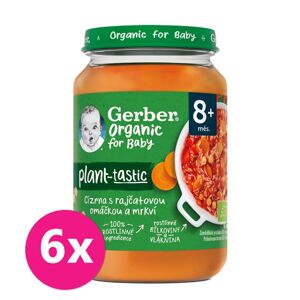 6x GERBER Organic 100% rastlinný príkrm cícer s paradajkovou omáčkou a mrkvou 190 g? VP-F167608