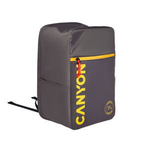 Canyon CSZ-02 šedo-žltý CNS-CSZ02GY01 - Príručný batoh pre nízkonákladové letecké spoločnosti s priečinkom pre notebook 15.6"
