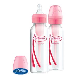 DR.BROWN'S Fľaša antikolik Options+ úzka 2x250 ml plast, ružová 072239306369