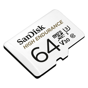 SanDisk High Endurance Video MicroSDXC 64GB Class 10 U3 V30 (r100/w40) - Pamäťová karta + adaptér