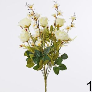 Kytica ruža maslová 46cm 1001368MAS - Umelé kvety