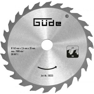 GUDE - Pílový kotúč 165x20 24Z HM