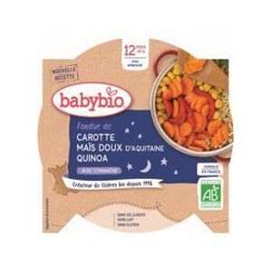 BABYBIO Večerné menu mrkva a sladká kukurica s quinoa (230 g) 50160
