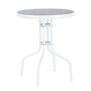 LEQ BRENDA BI 802126 - Stôl biely, 72 x 60 cm, plát tvrdené sklo 5mm
