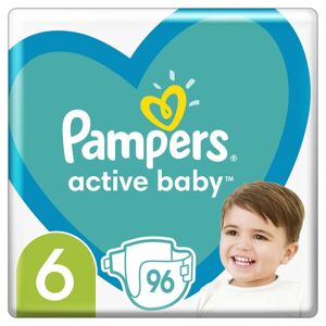 PAMPERS Active Baby Plienky jednorazové 6 (13-18 kg) 96 ks - MEGA PACK 8001090951892