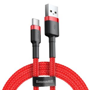 Baseus Cafule USB-C kábel 2m červený nylonový DATUSBC2A2MBASCRE - Prepojovací kábel 2A