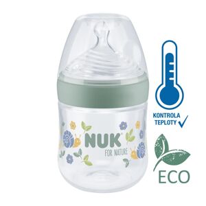 NUK Fľaša dojčenská For Nature s kontrolou teploty, zelená 150 ml 10743076zel