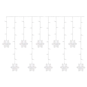Emos LED vianočný záves – vločky, 135x50cm, vnútorná, studená biela DCGW13 - Vianočné osvetlenie