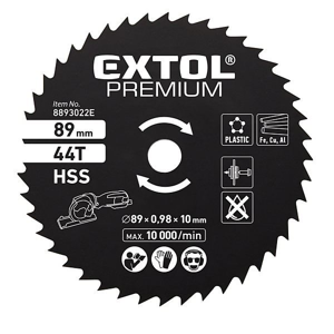 EXTOL 8893022E Kotúč pílový na kov, pr. 89mm, 44Z , pre 8893022