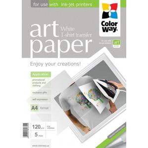 ColorWay Nažehľovací papier na svetlý textil A4 120g/m2 5ks PTW120005A4 - Špeciálny papier pre atramentovú tlač