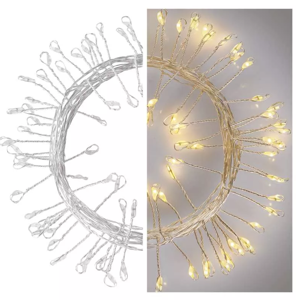 Emos LED vianočná nano reťaz – ježko 2.4m, 3x AA, vnútorná, teplá biela, časovač D3FW01 - Vianočné osvetlenie