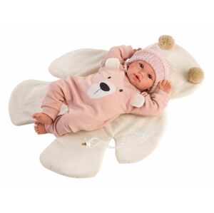 Llorens Llorens 63644 NEW BORN - realistická bábika bábätko so zvukmi a mäkkým látkovým telom - 36 MA4-63644