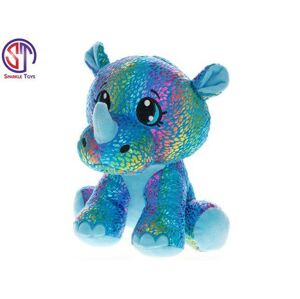 MIKRO -  Nosorožec Star Sparkle plyšový modrý 24cm sediaci 0m+ 93959 - Plysová hracka