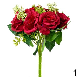 Kytica ruža ČERVENÁ 35cm 201980C - Umelé kvety