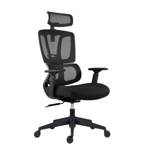 FAMORA CI - Kancelárska stolička s opierkou hlavy, čierna sieťovina, max. 130kg
