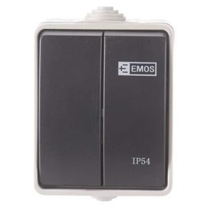 Emos Prepínač č.5 IP54 nástenný - Prepínač