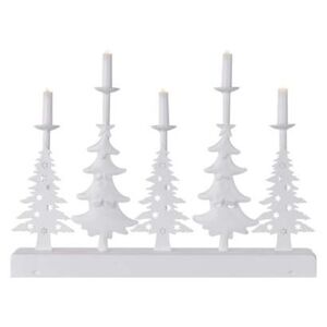 Emos LED svietnik – vianočné stromy so sviečkam 24cm, 2x AA, teplá biela, časovač DCAW14 - Vianočná dekorácia