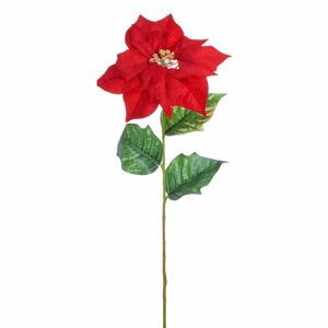 Vianočná ruža červená 61cm 225314 - Umelé kvety