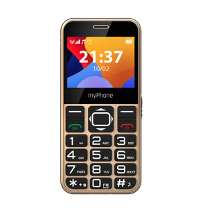MyPhone HALO HALO 3 zlatý TELMYSHALO3GO - Mobilný telefón Senior s nabíjacím stojanom