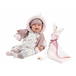 Llorens Llorens 74030 NEW BORN - realistická bábika bábätko so zvukmi a mäkkým látkovým telom - 42 MA4-74030