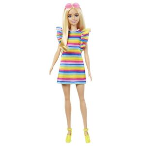 Mattel Mattel Barbie Modelka - prúžkované šaty s volánom 25HPF73